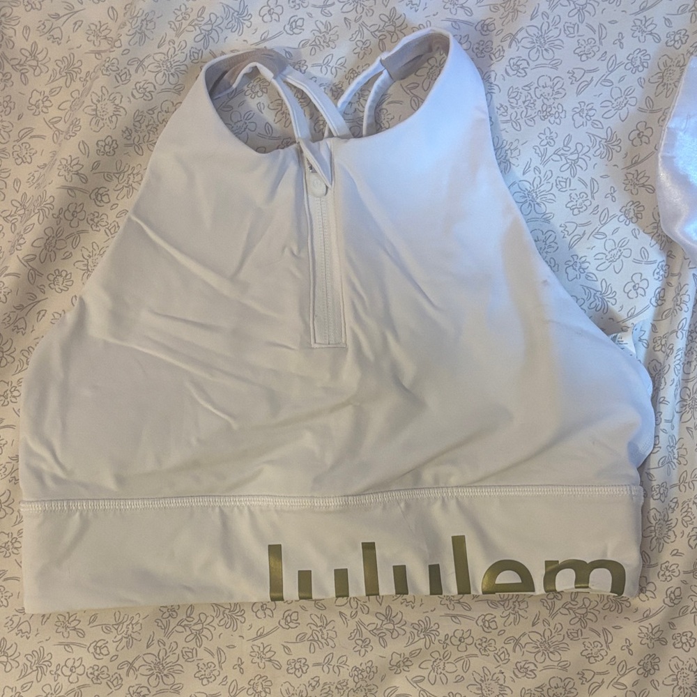 lululemon athletica White Zip-Front energy bra